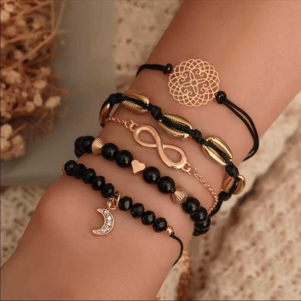 Dainty Boho Bangle/Bracelet Set